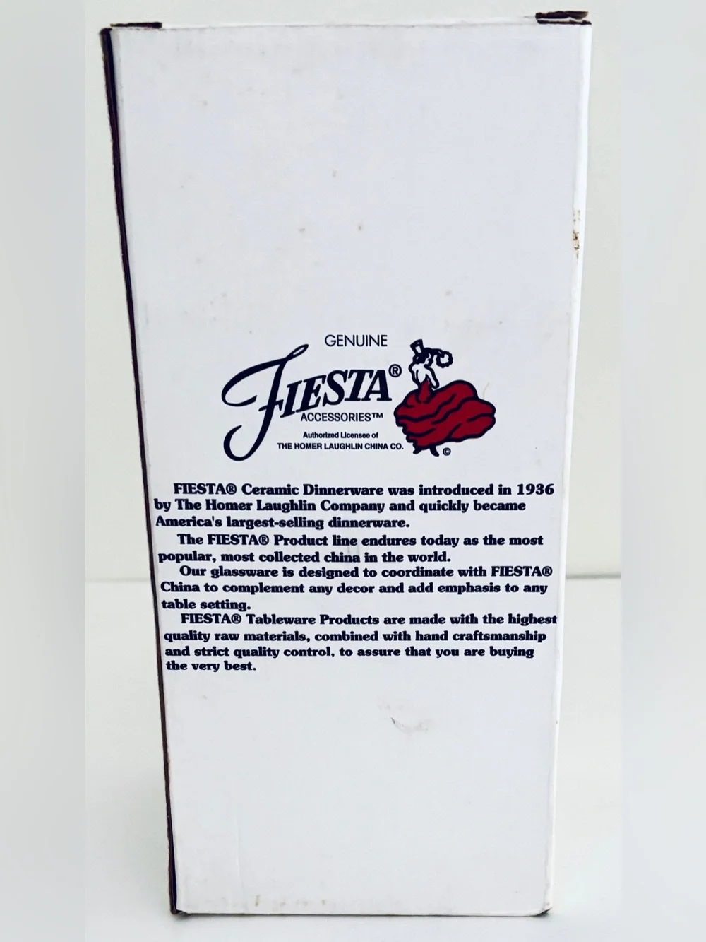 Vintage Fiesta Glass Floating Pillar Holder Hurricane Lamp Striped Original Box